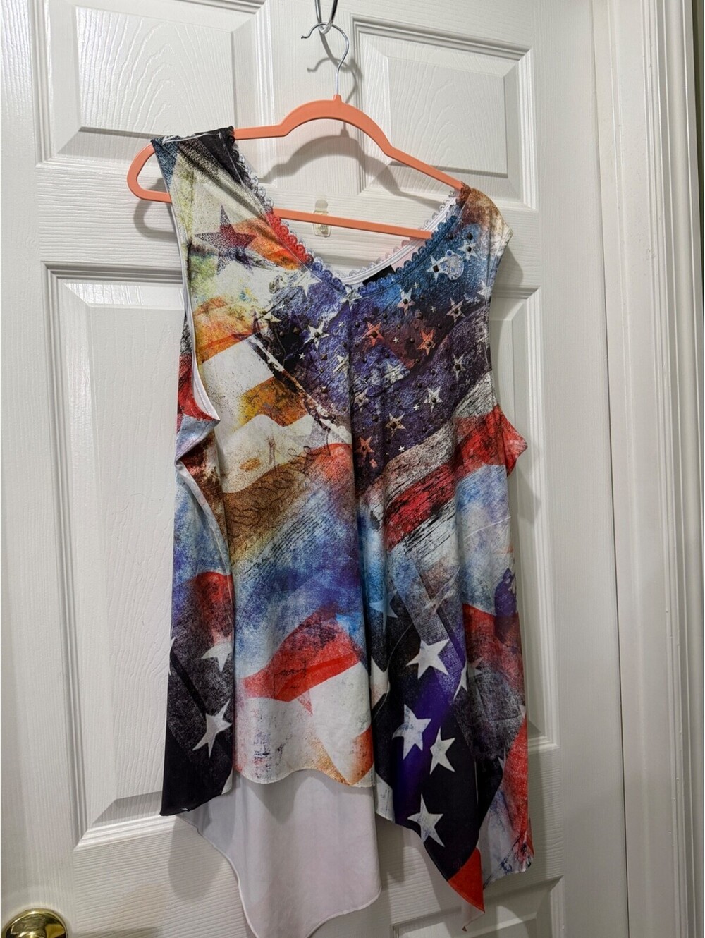 Simply Emma American Flag Tank Top 2X